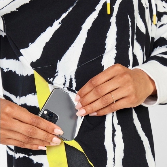 Fabletics Black and White Tie-Dye Hoodie - Picture 3 of 11